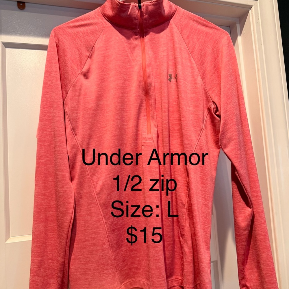 Under Armour Coral 1/2 Zip Top